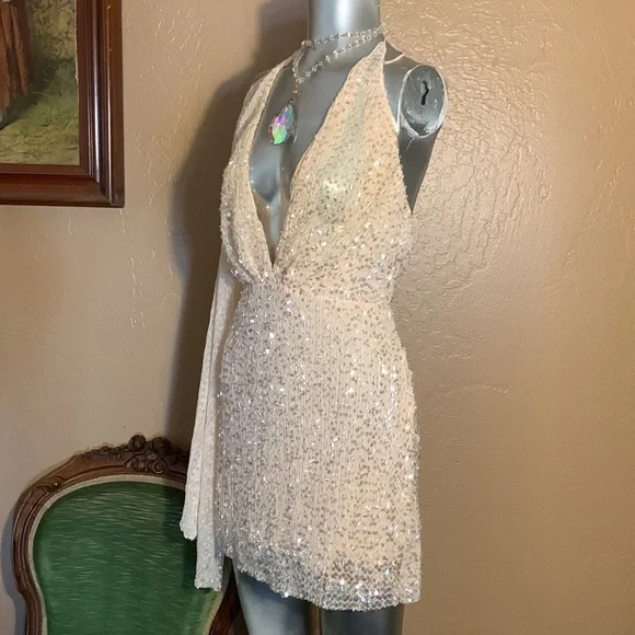 sequin mini dress revolve Lovers and Friends Biarritz Sequin Mini Dress in Pink Sunset Multi